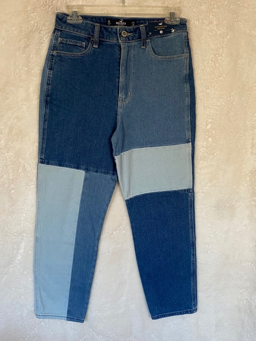Hollister Ultra High-Rise Jeans, 3 tones of blue, size 26